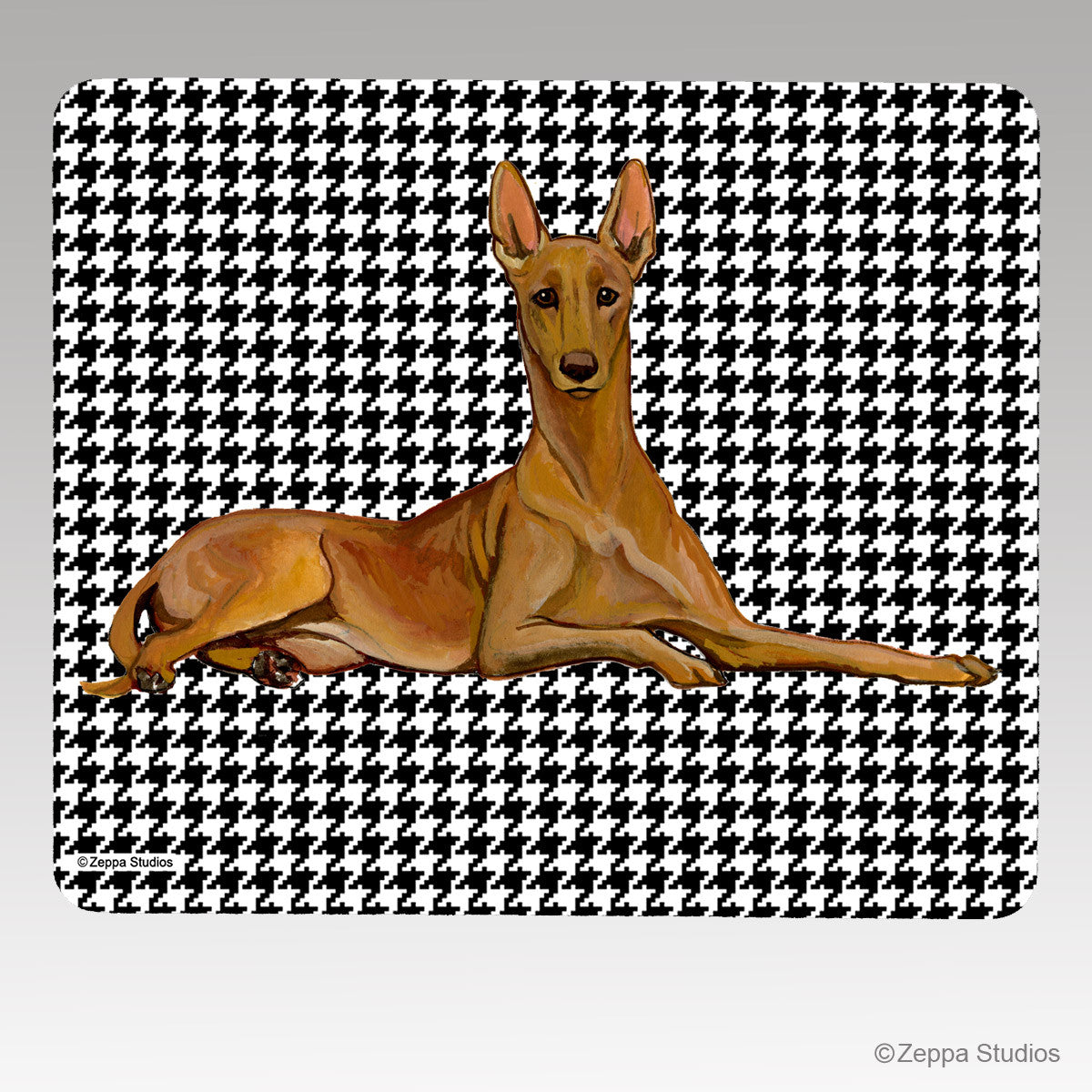 Pharaoh Hound on Houndstooth Mouse Pad