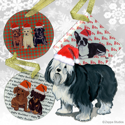 Polish Lowland Sheepdog Christmas Ornaments