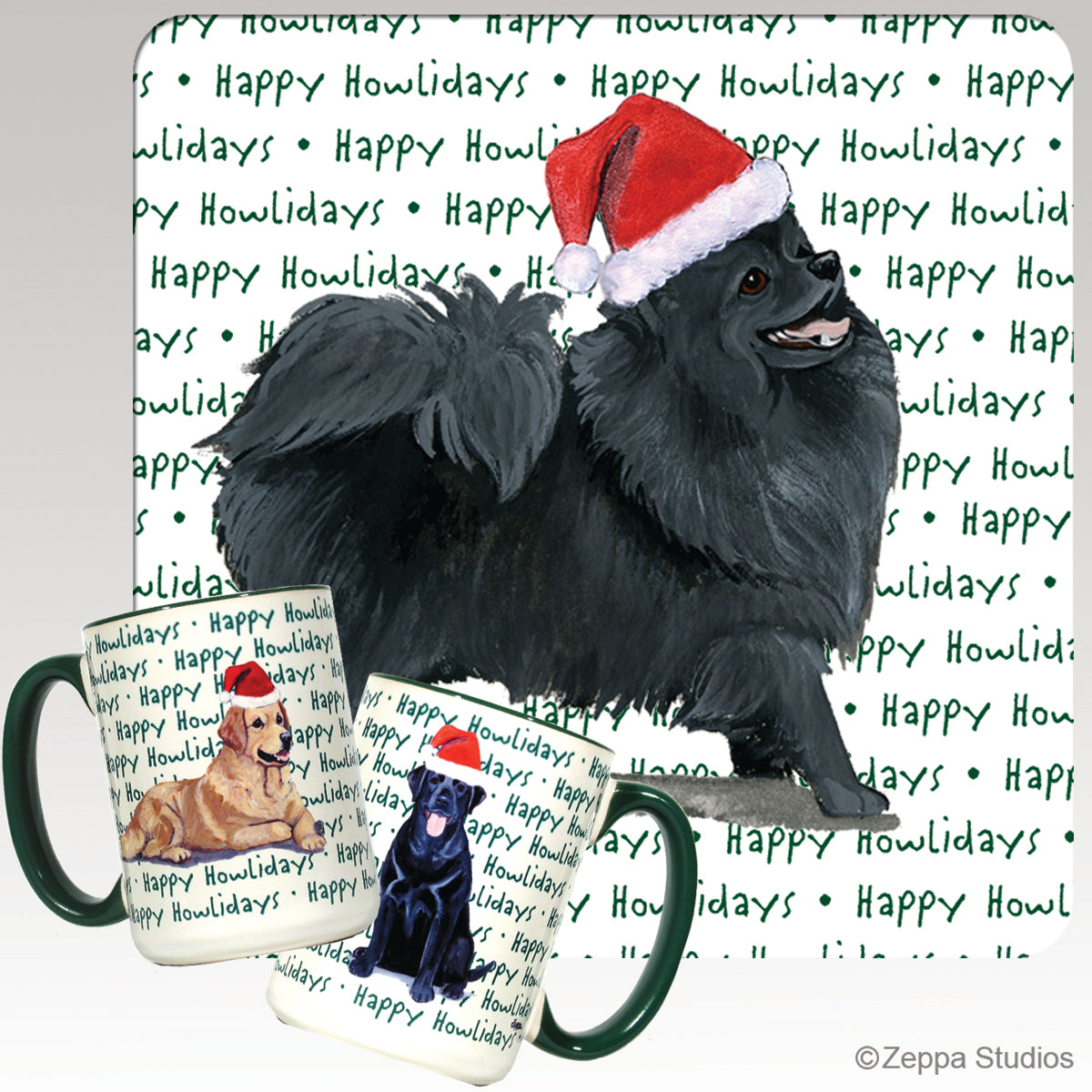 Pomeranian Christmas Mugs