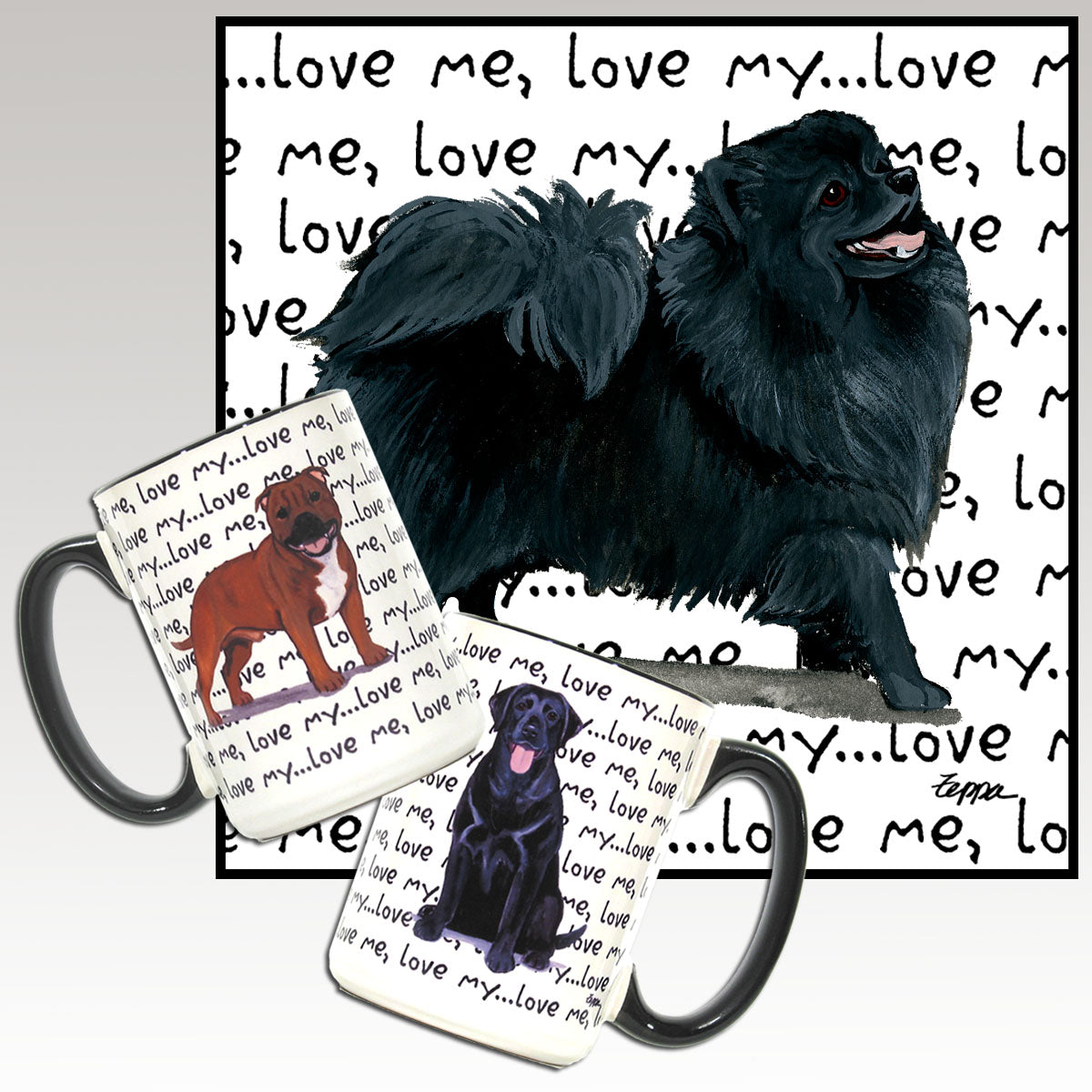 Black Pomeranian Love Me Mug