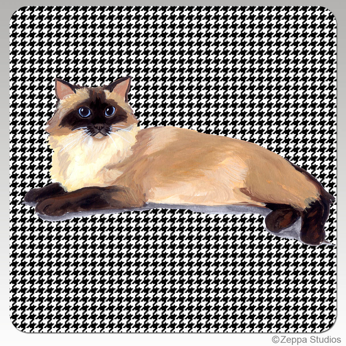 Rag Doll Cat Houndzstooth Coasters