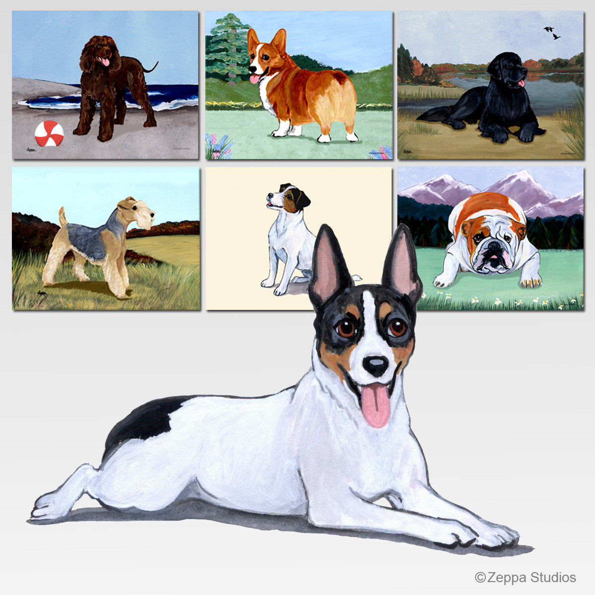 Rat Terrier Scenic Cutting Board - Rectangle