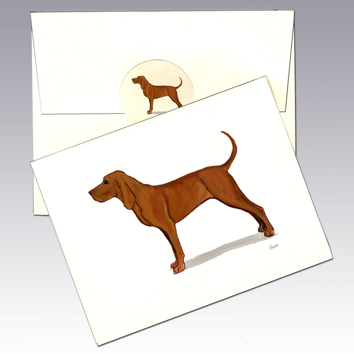 Redbone Coonhound Note Cards