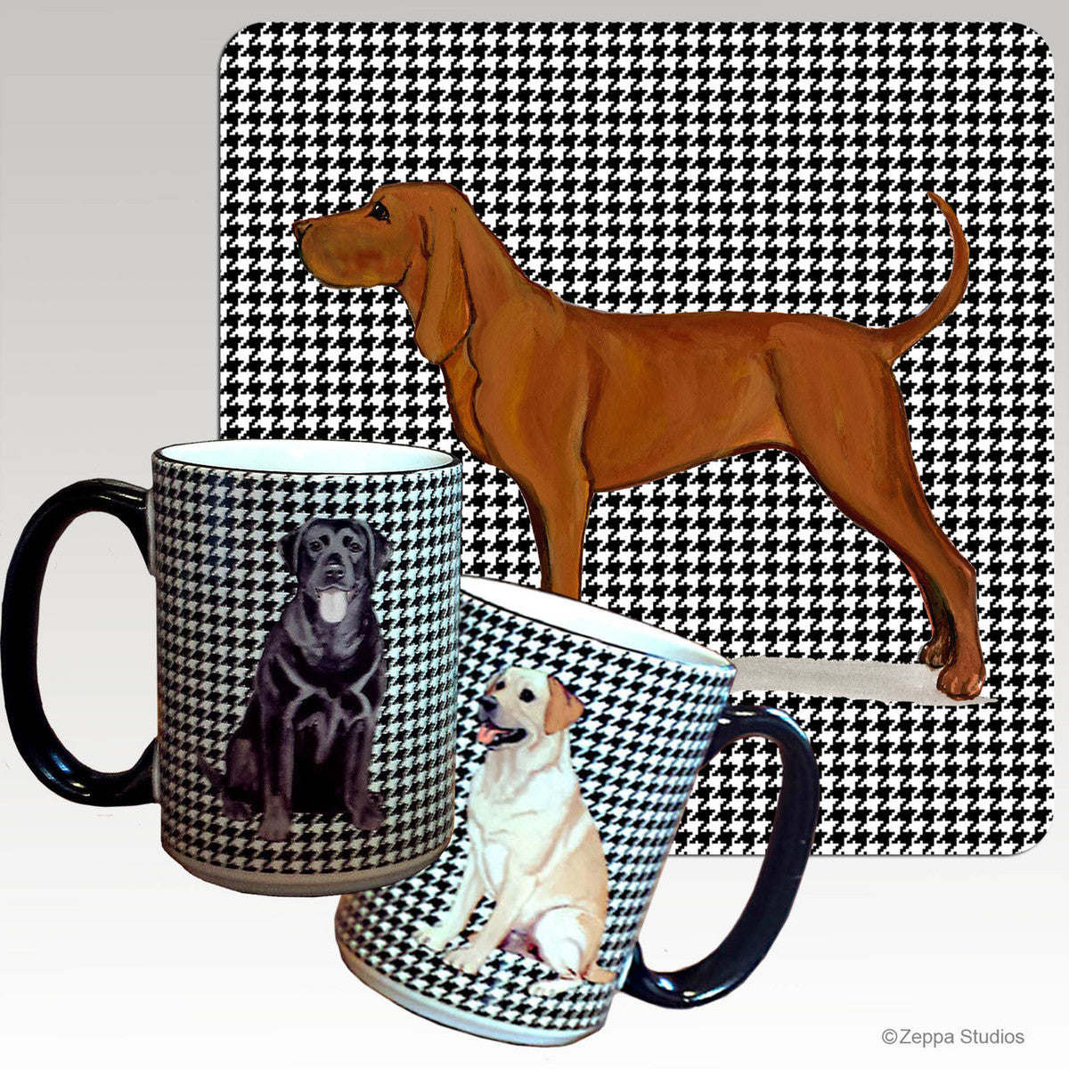 Redbone Coonhound Houndzstooth Mug - Rectangle