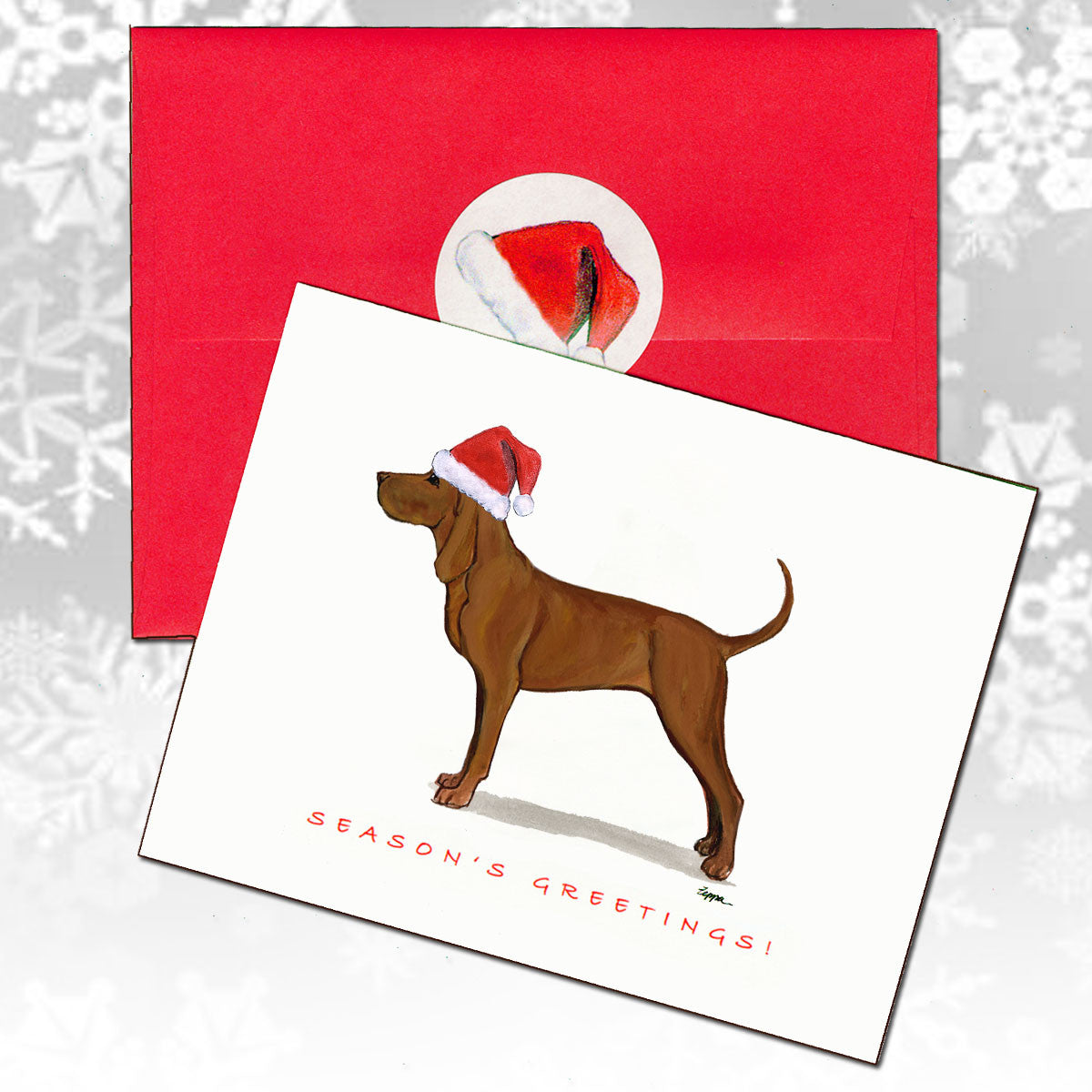 Redbone Coonhound Christmas Cards