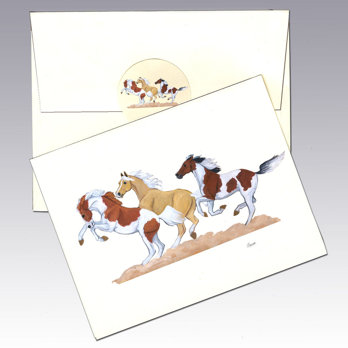 Rolling Thunder (Wild Horses) Note Cards