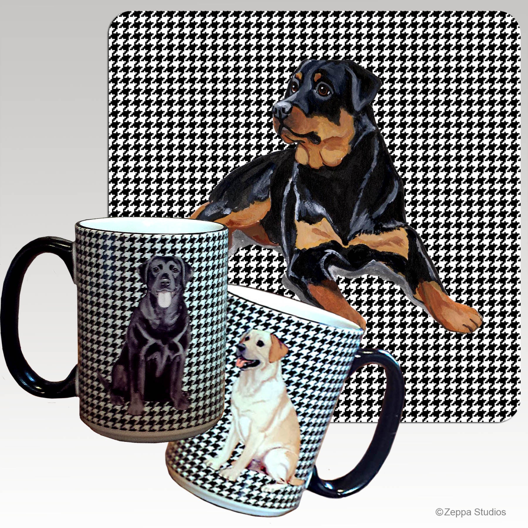 Rottweiler Houndzstooth Mug