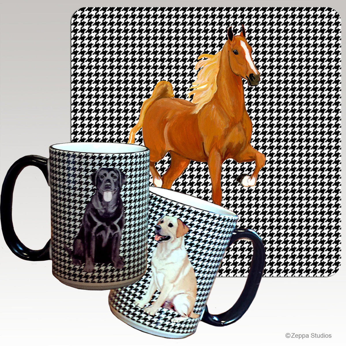 Saddlebred Horse Houndzstooth Mug
