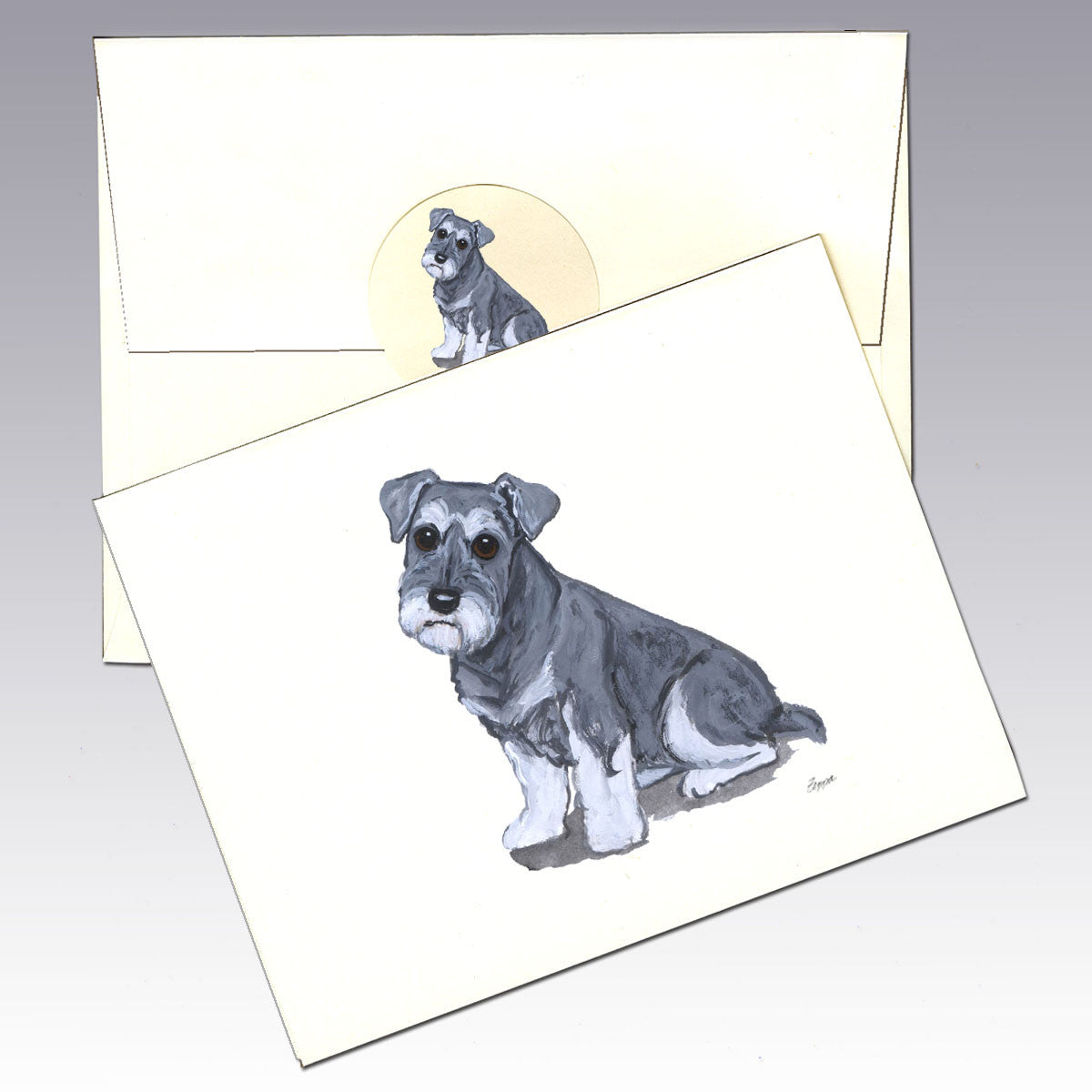 Schnauzer Puppy Note Cards