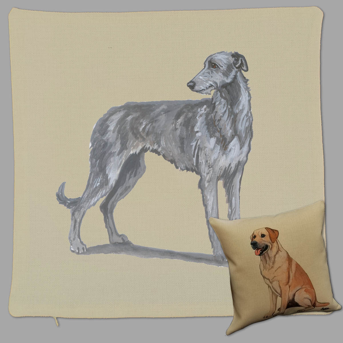 Scottish Deerhound Throw Pillow