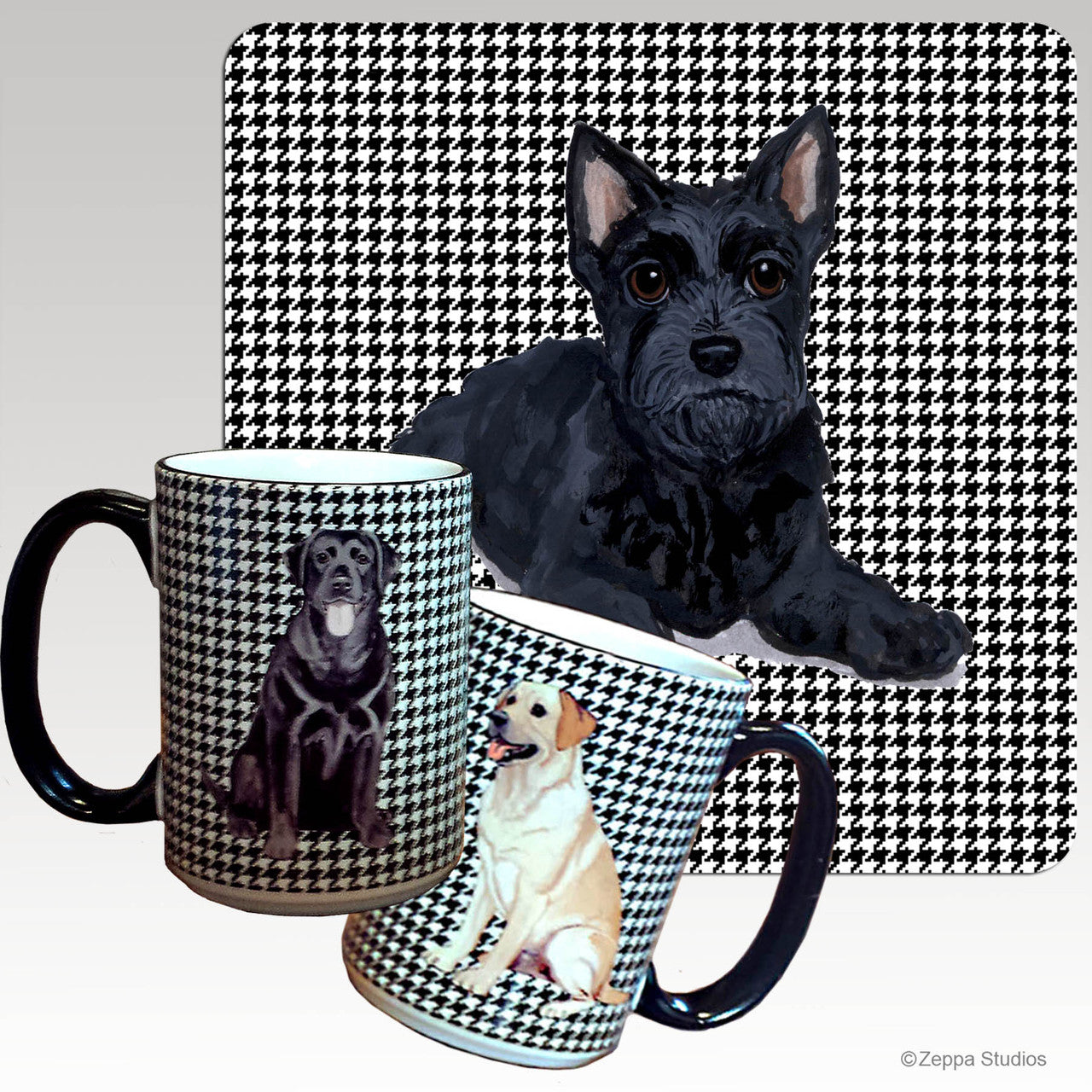 Scottish Terrier Puppy Houndzstooth Mug