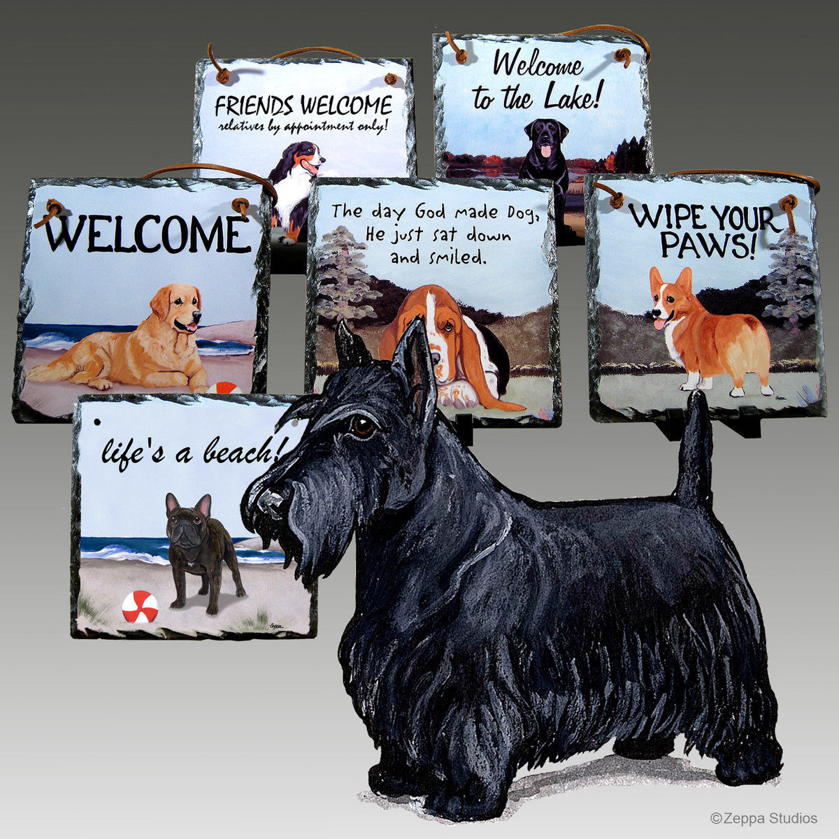Scottish Terrier Slate Signs