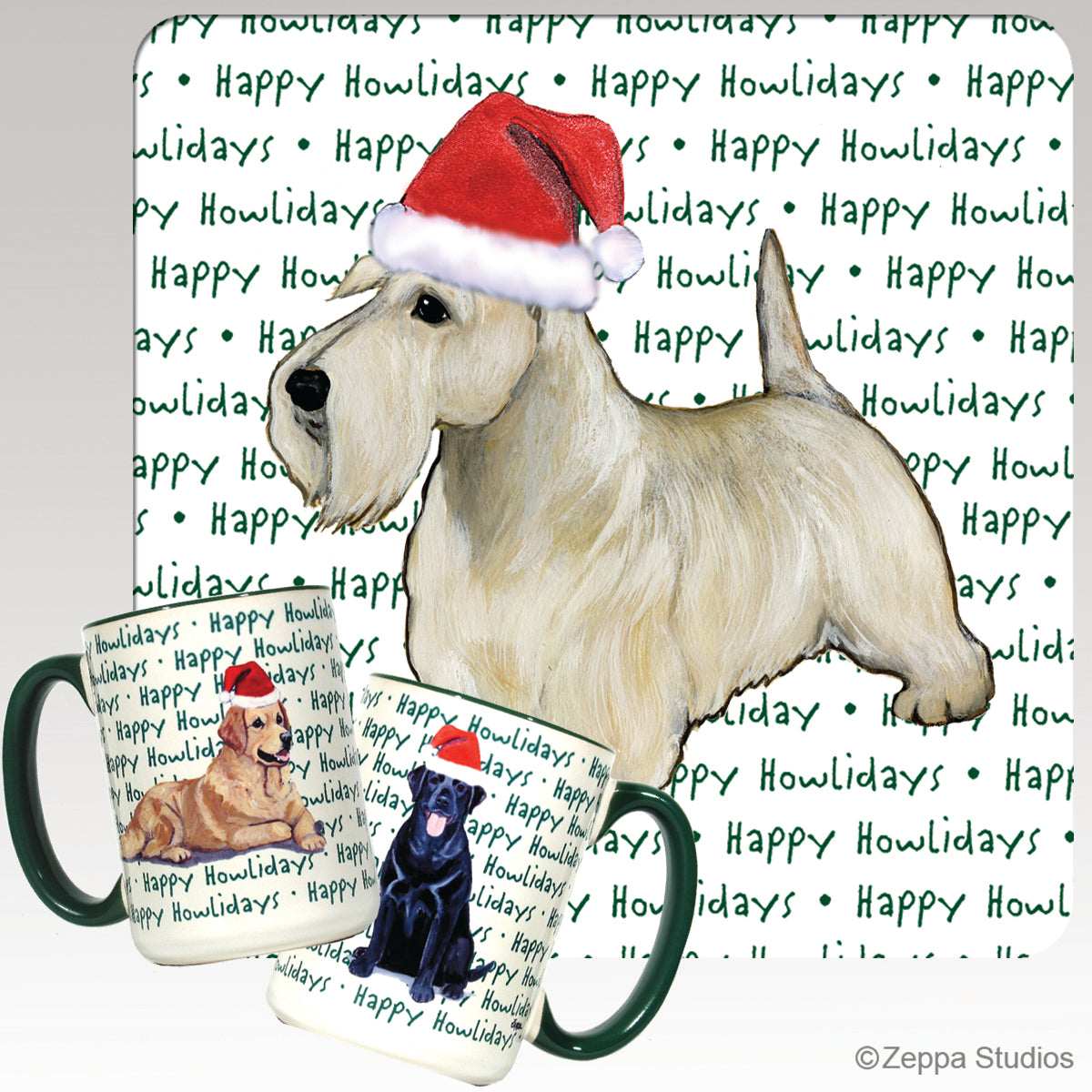 Scottish Terrier Christmas Mugs