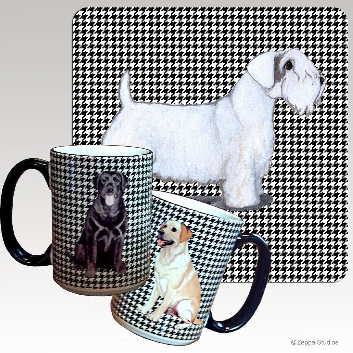 Sealyham Terrier Houndzstooth Mug - Rectangle