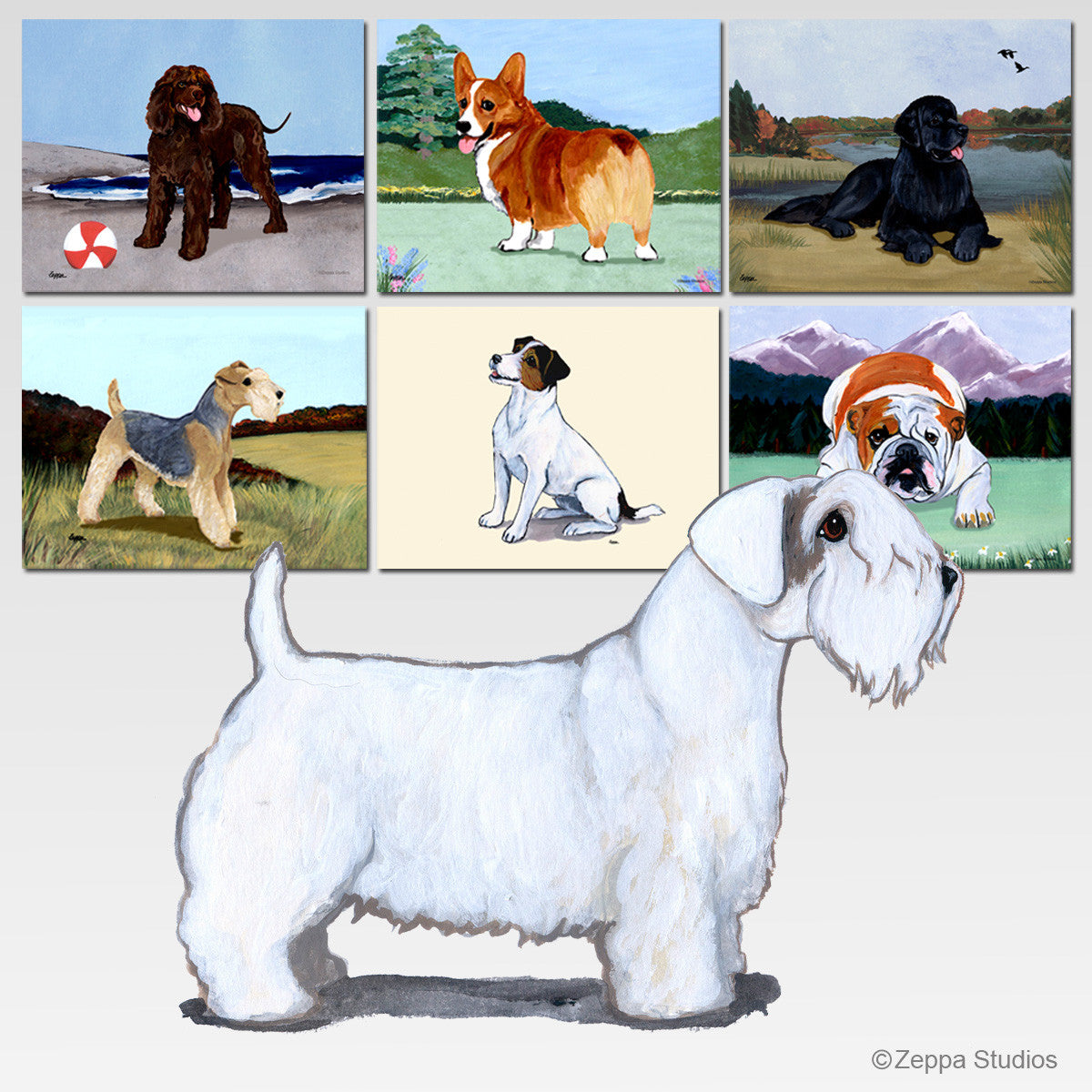 Sealyham Terrier Scenic Mouse Pad - Rectangle