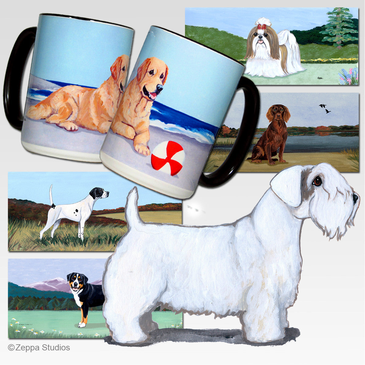 Sealyham Terrier Scenic Mug - Rectangle