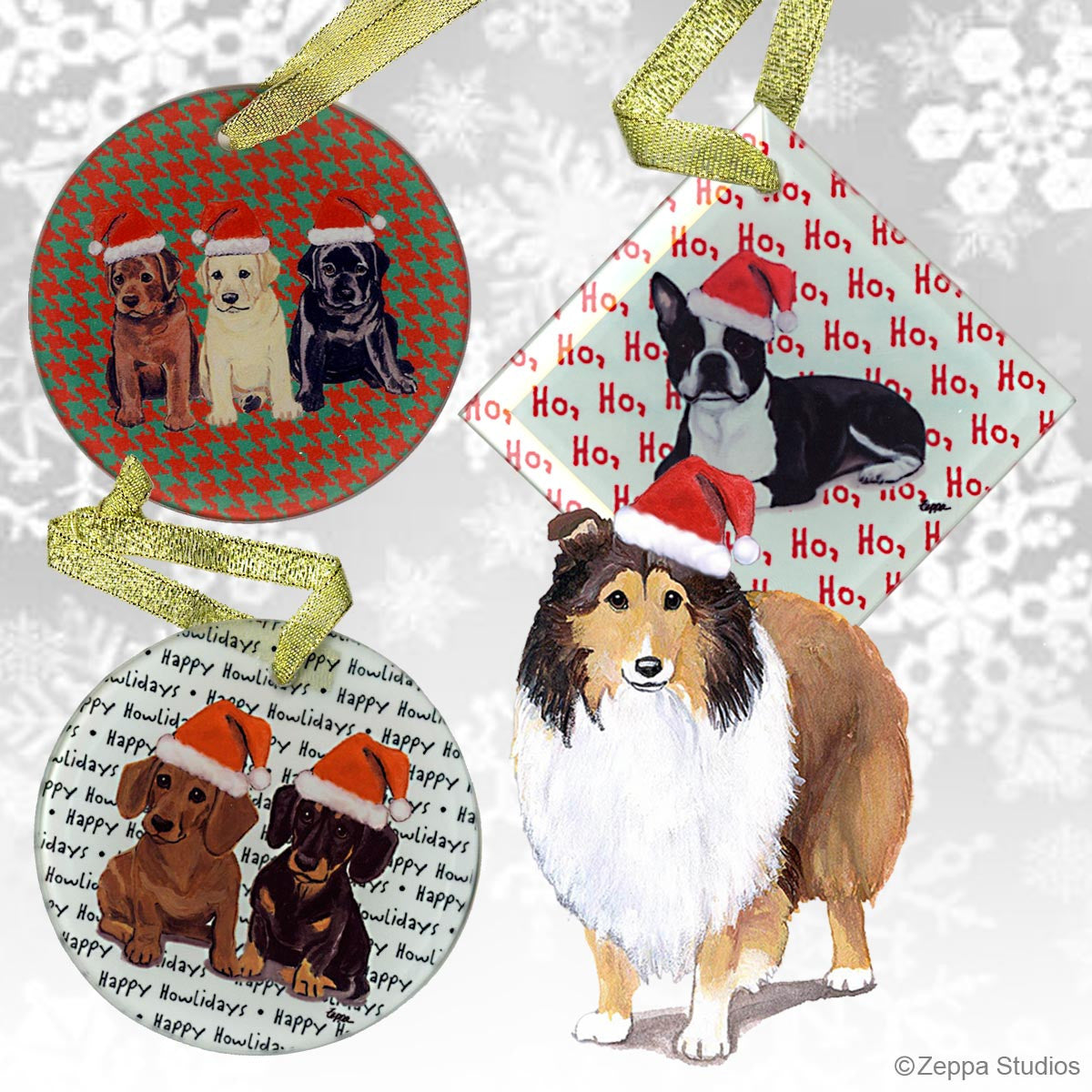 Shetland Sheepdog Christmas Ornaments