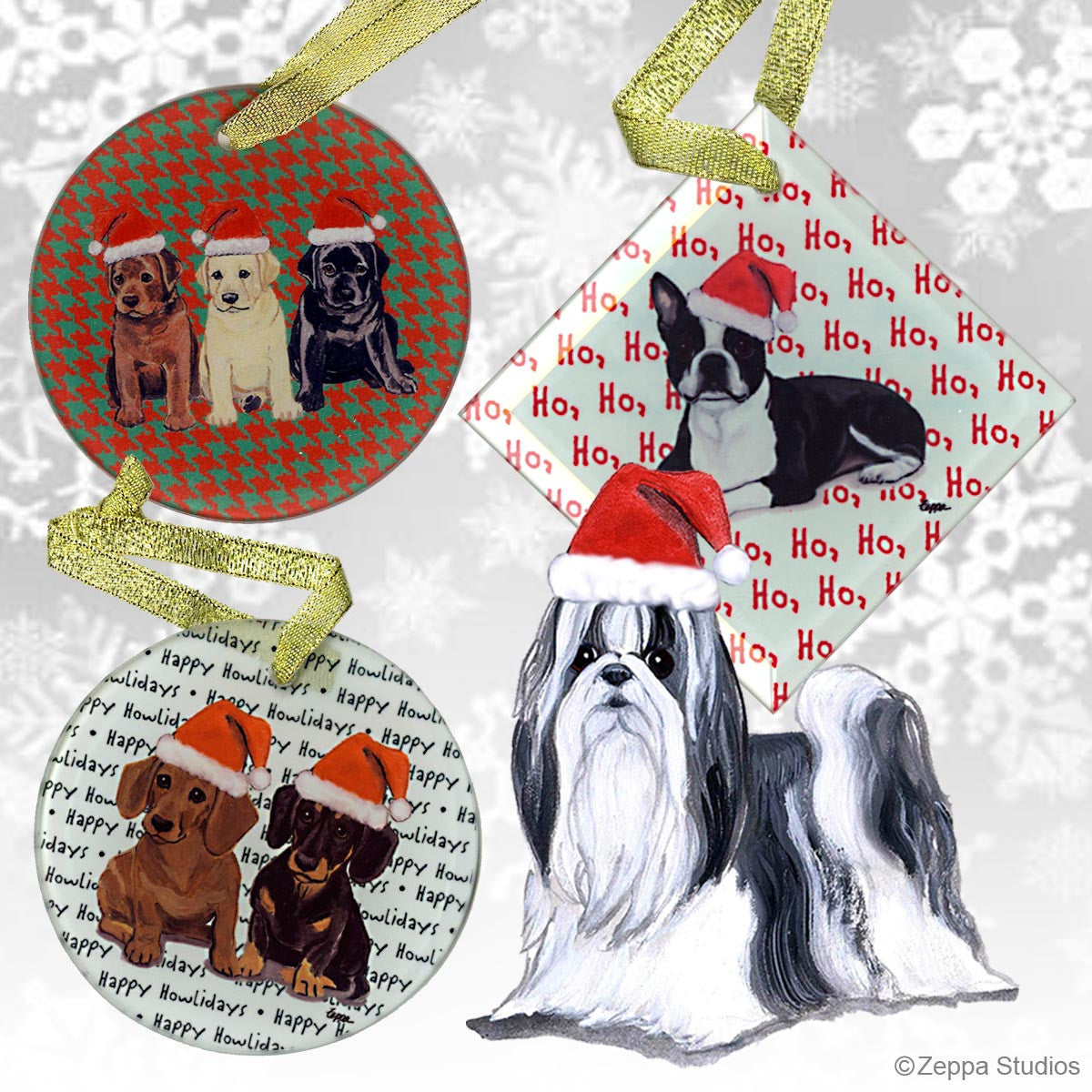 Shih Tzu Christmas Ornaments