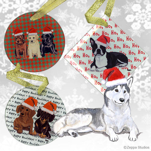 Siberian Husky Christmas Ornaments