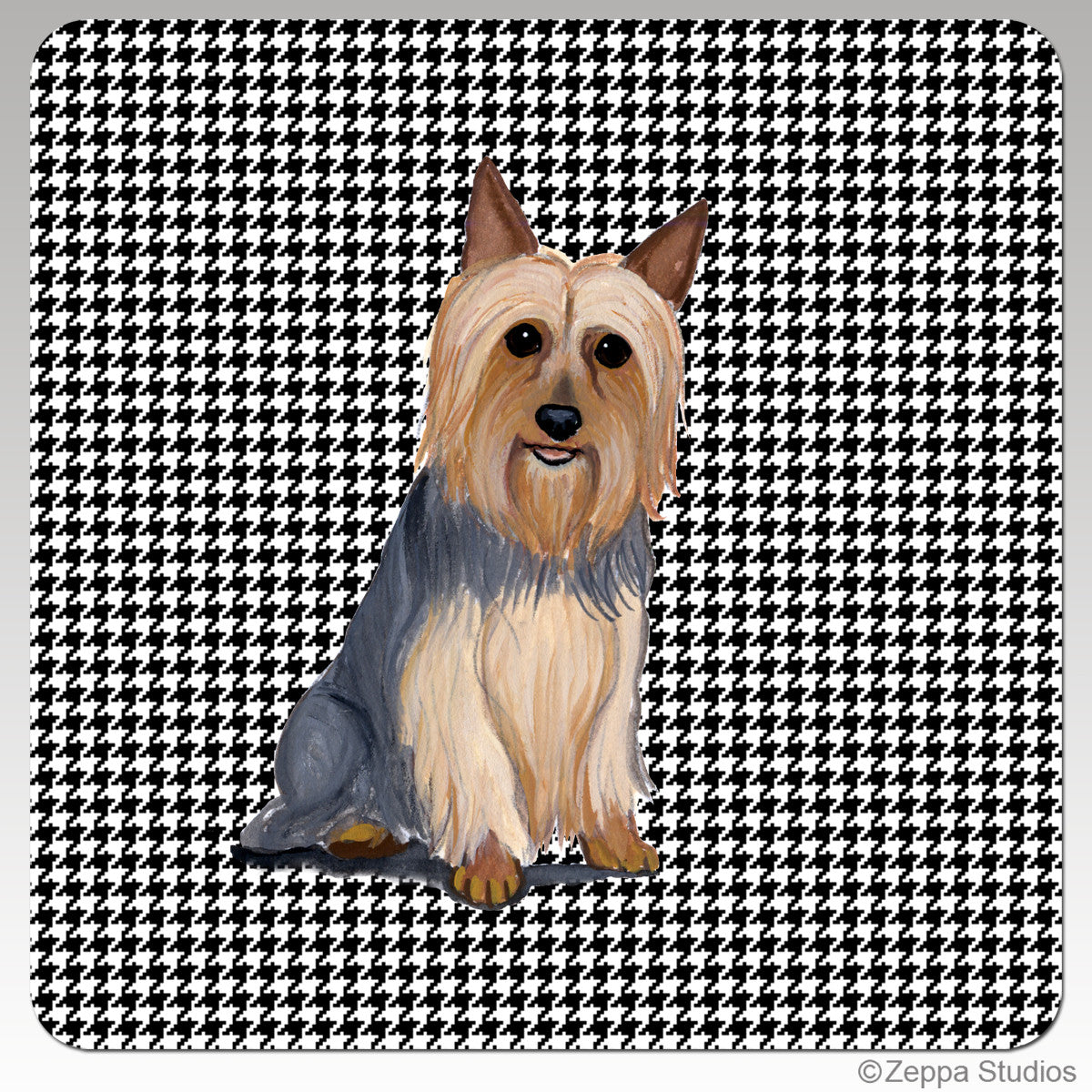 Silky Terrier Houndzstooth Coasters