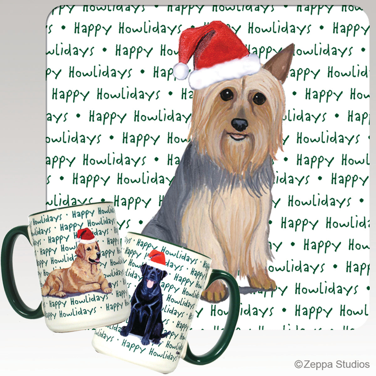 Silky Terrier Christmas Mugs