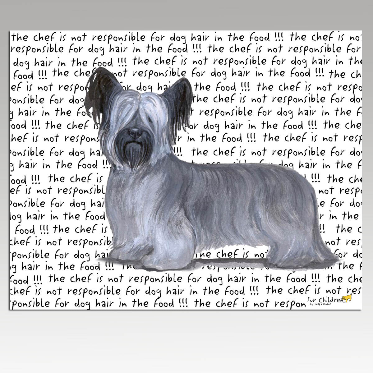 Skye Terrier Message Cutting Board - Rectangle