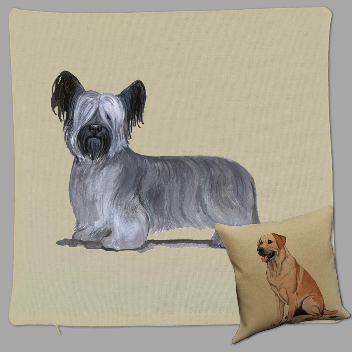 Skye Terrier Throw Pillow