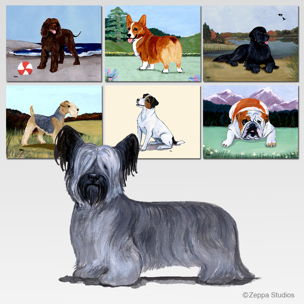 Skye Terrier Scenic Mouse Pad - Rectangle