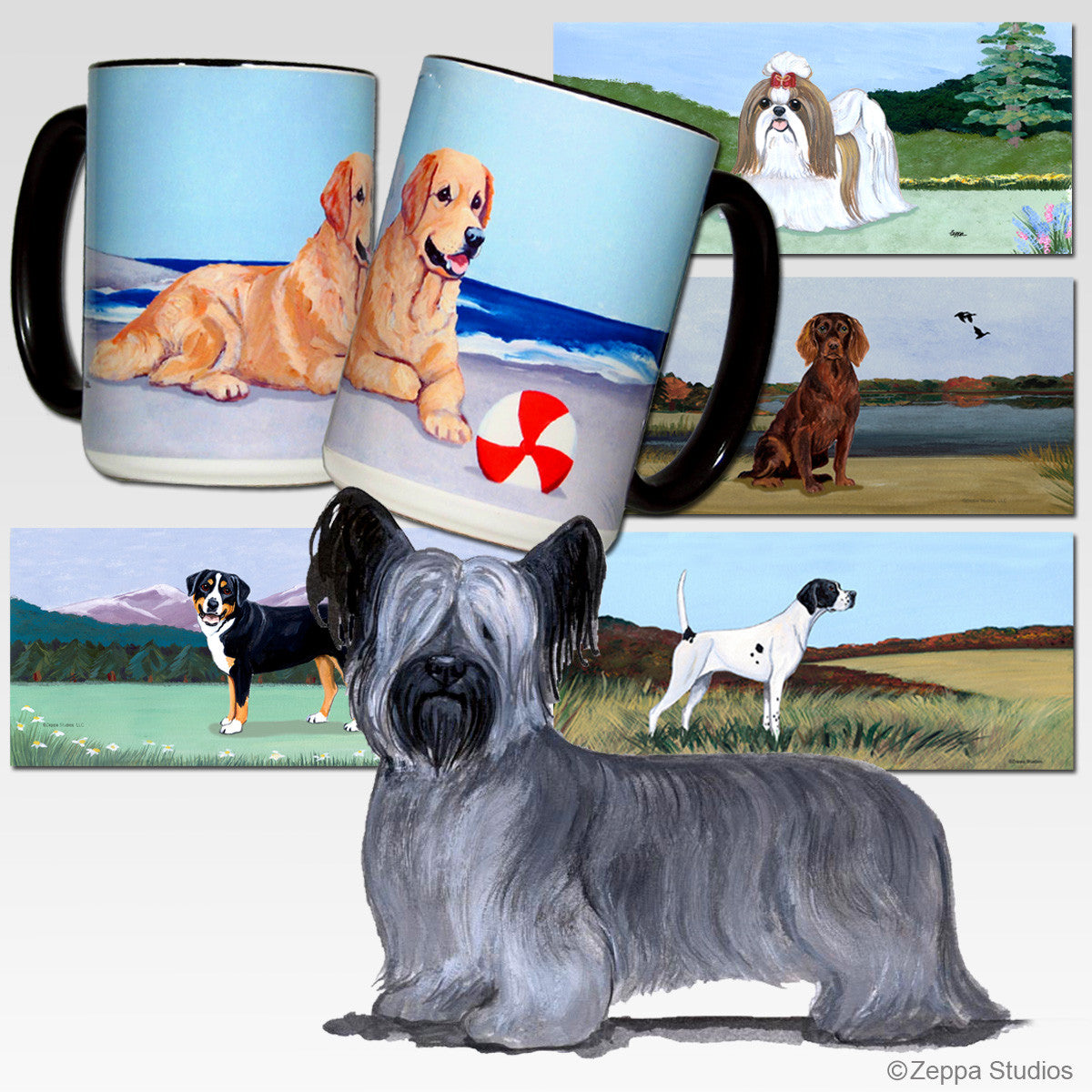 Skye Terrier Scenic Mug - Rectangle