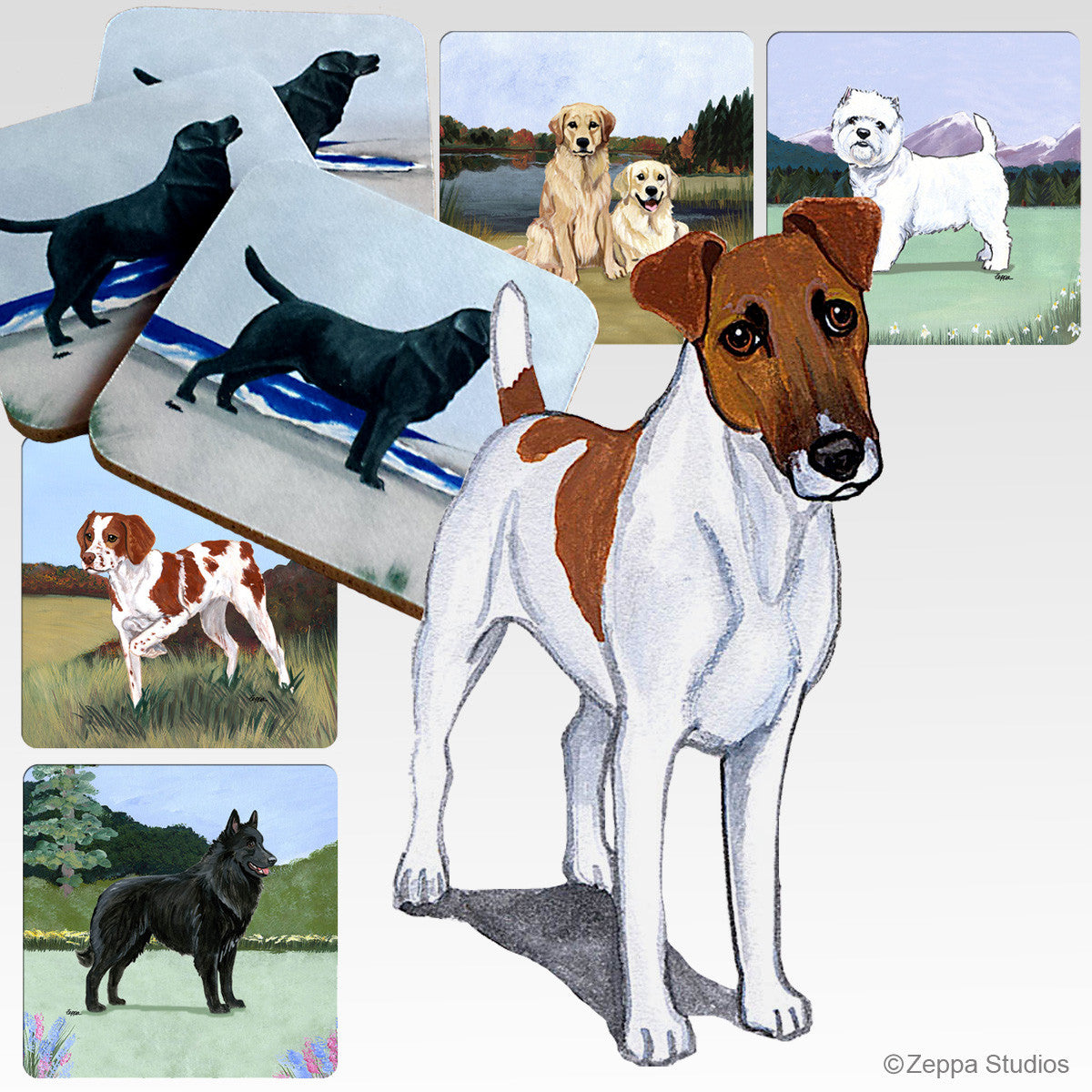 Smooth Fox Terrier Scenic Coasters