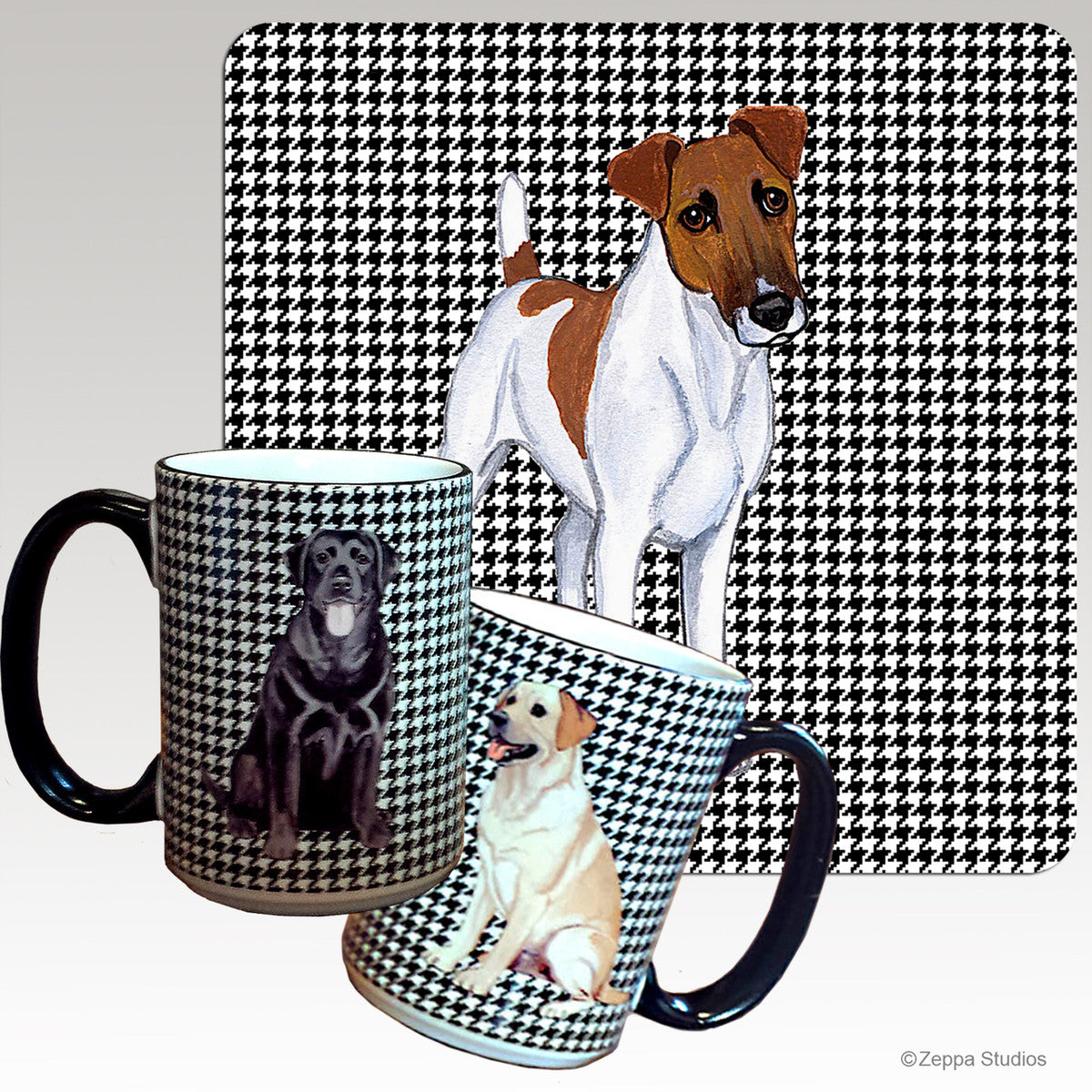 Smooth Fox Terrier Houndzstooth Mug - Rectangle