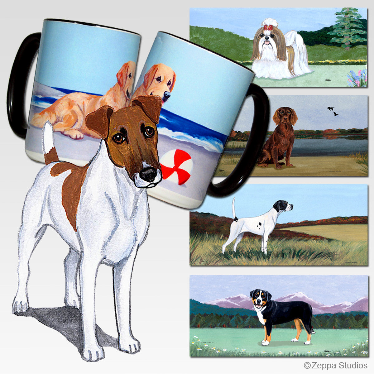Smooth Fox Terrier Scenic Mug - Rectangle