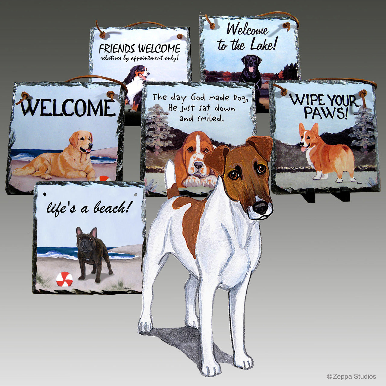 Smooth Fox Terrier Slate Signs