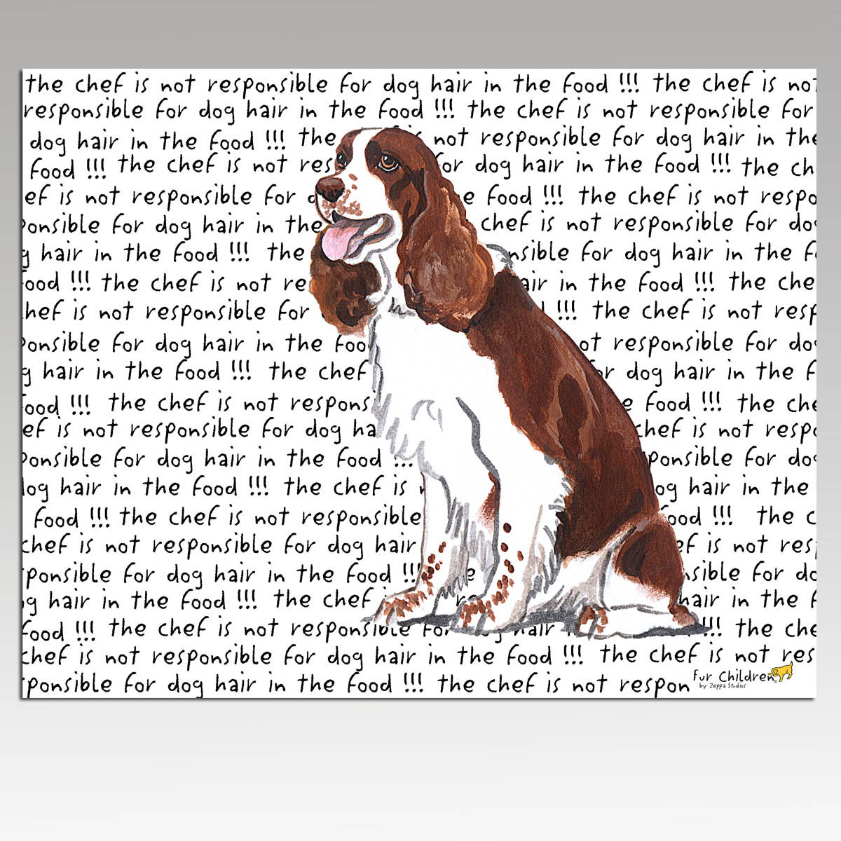 Springer Spaniel Message Cutting Board - Rectangle