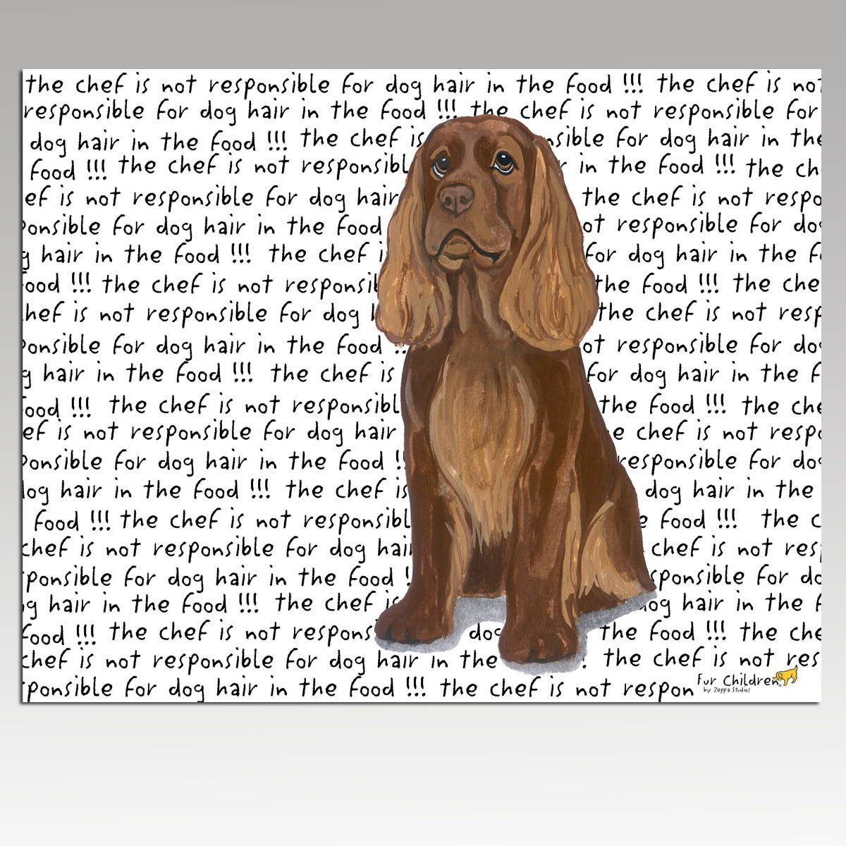 Sussex Spaniel Message Cutting Board - Rectangle