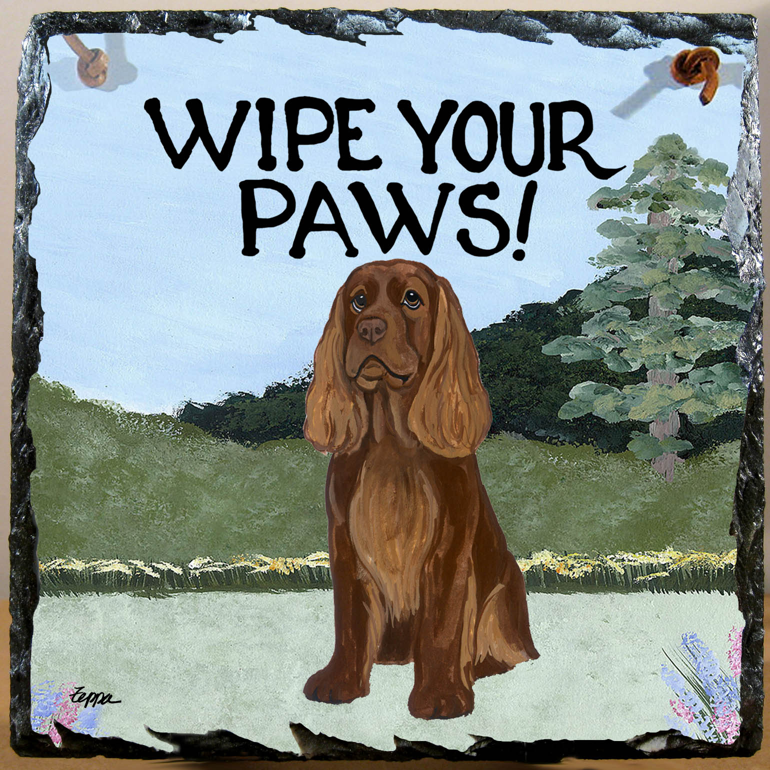 Sussex Spaniel Slate Signs