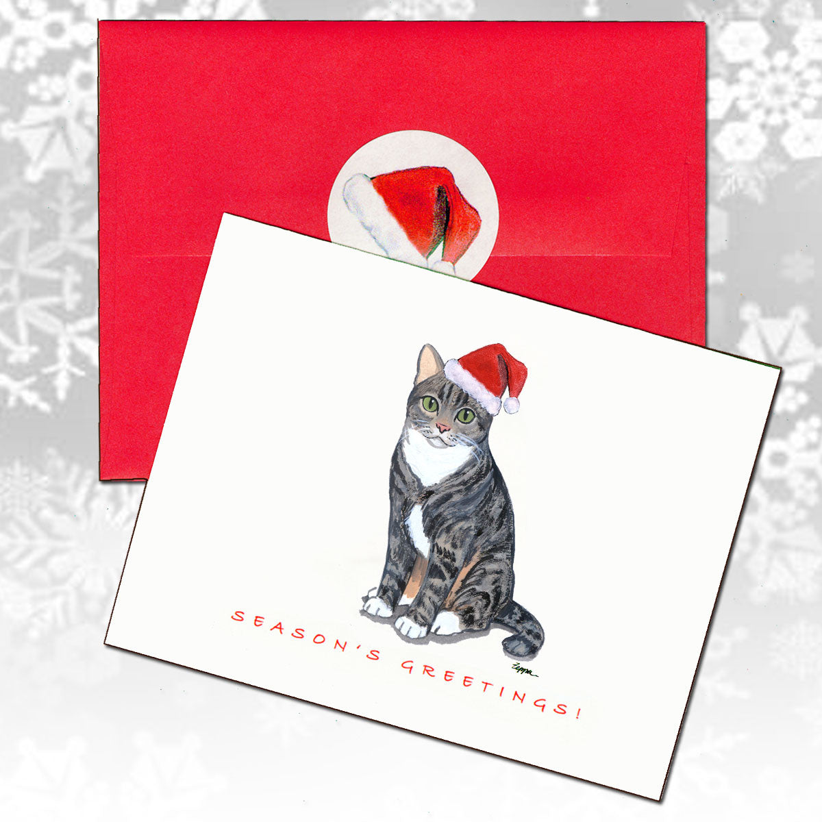 Tabby Cat Christmas Cards