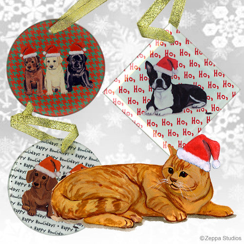Orange Tabby Cat Christmas Ornaments