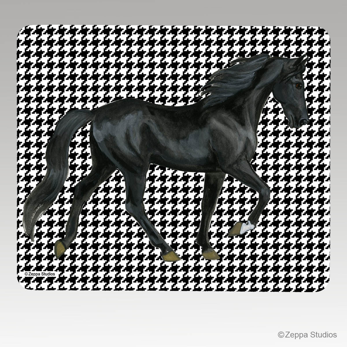 Walking Horse Houndstooth Mouse Pads