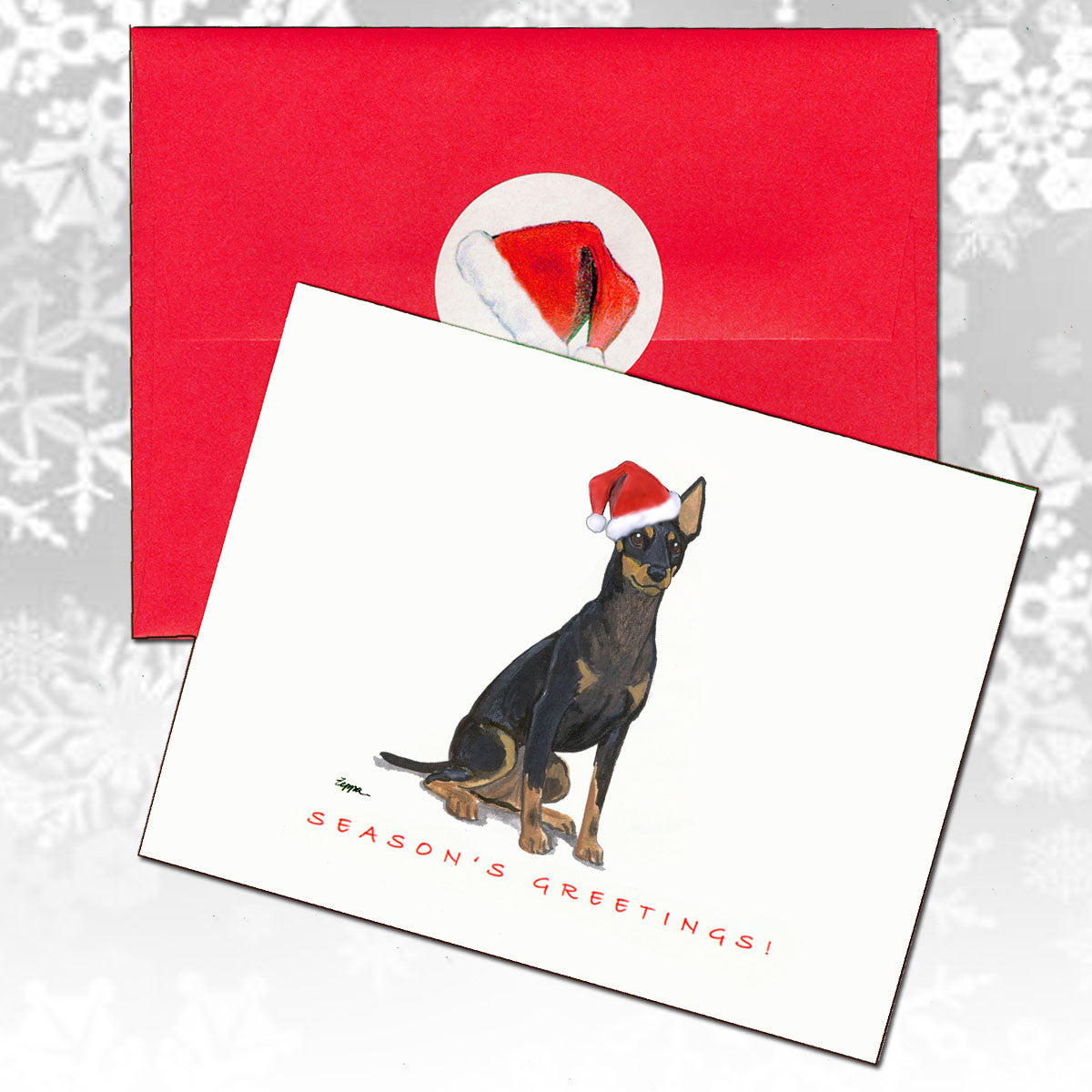 Toy Manchester Terrier Christmas Cards