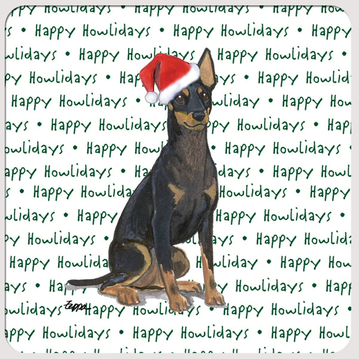 Toy Manchester Terrier Christmas Coasters