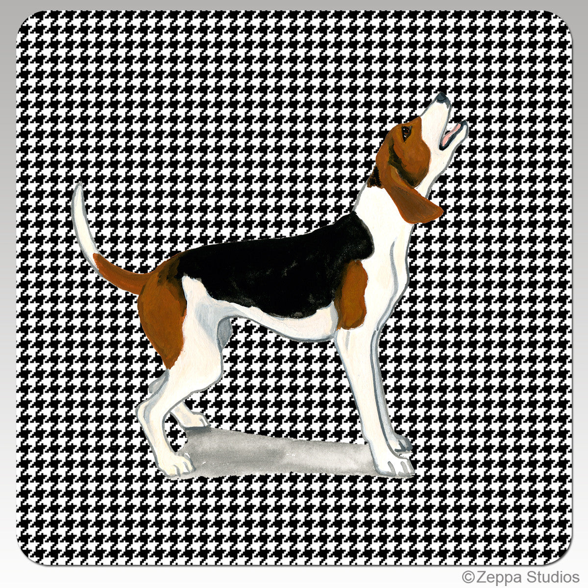 Treeing Walker Coonhound Houndzstooth Coasters - Rectangle