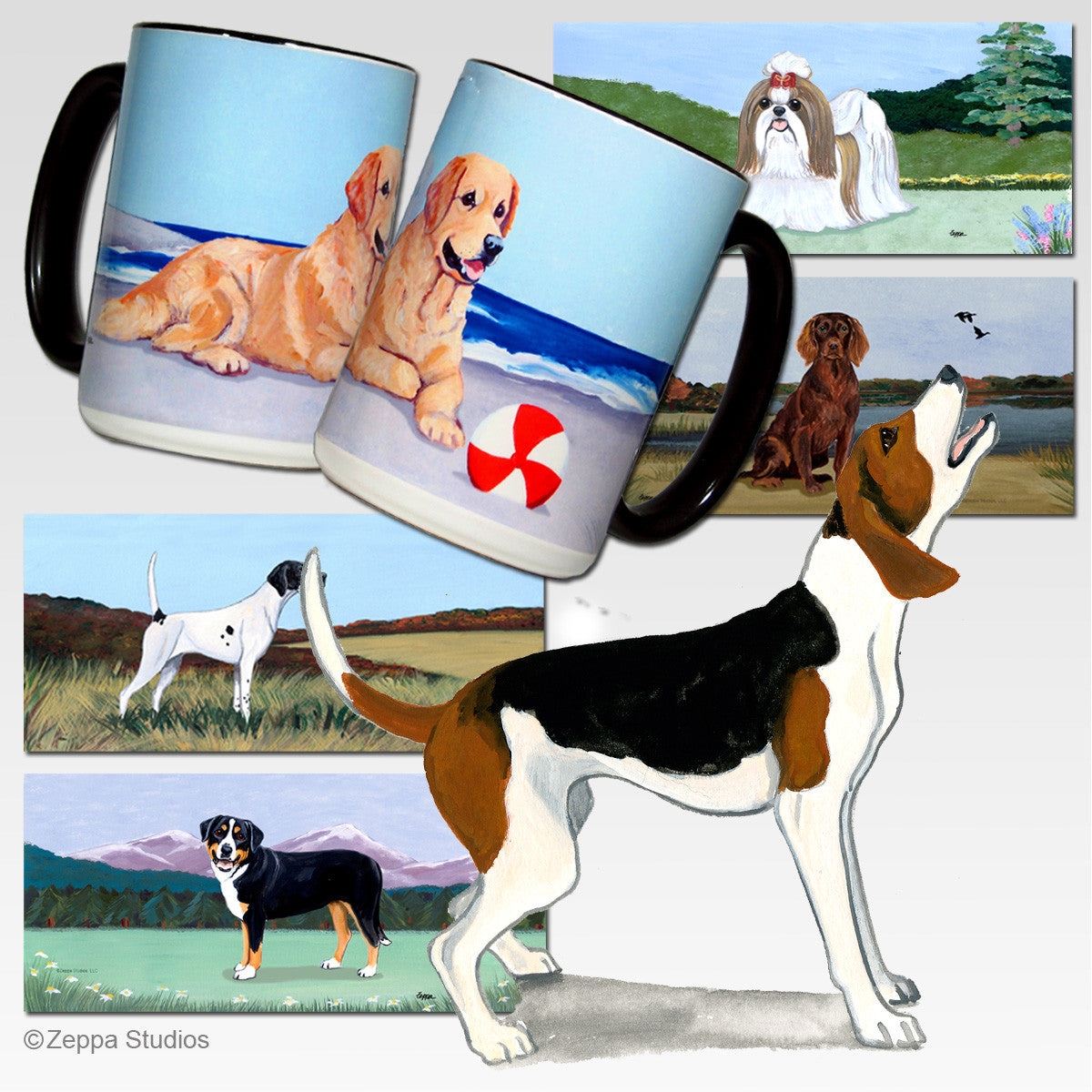 Treeing Walker Coonhound Scenic Mug - Rectangle