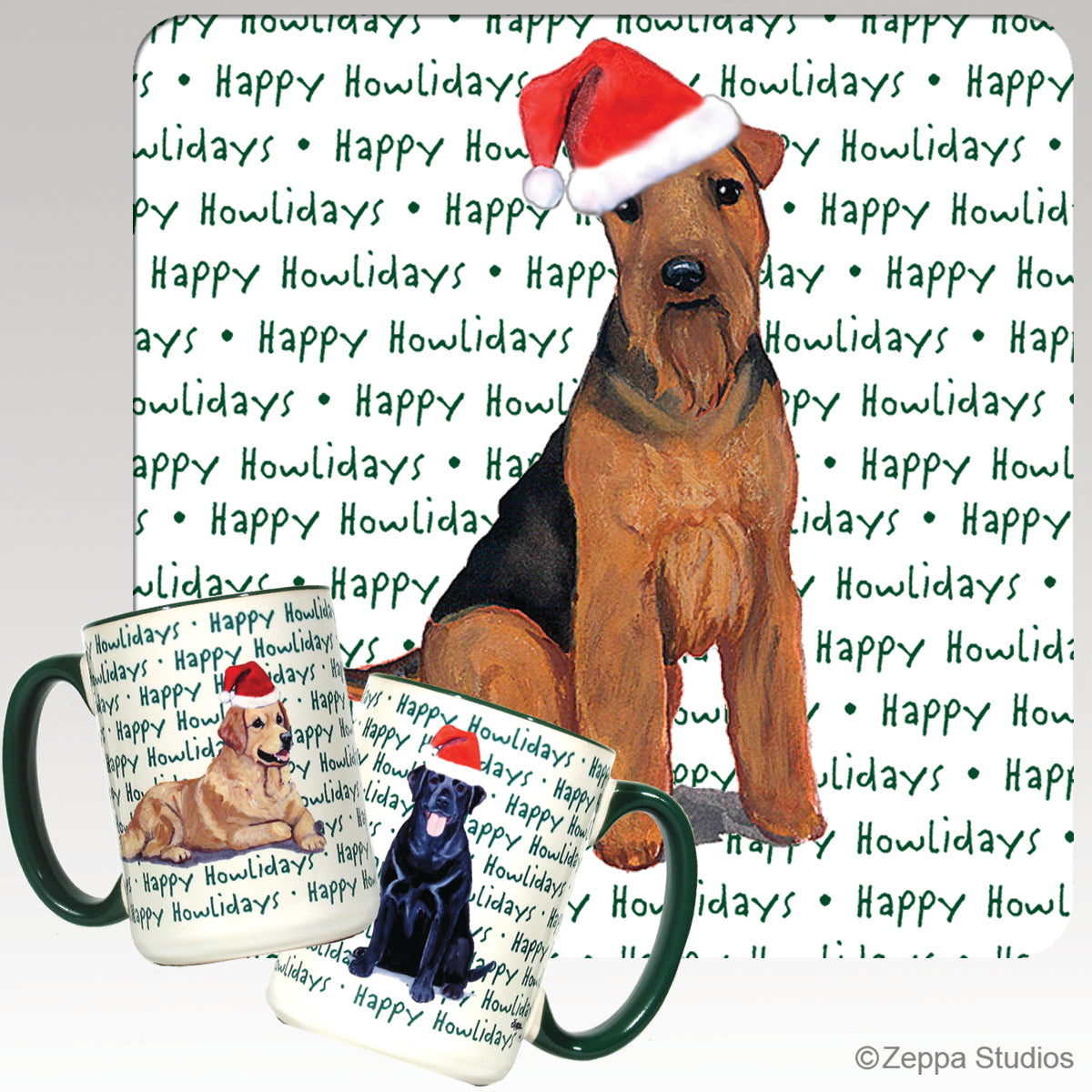 Welsh Terrier Christmas Mugs