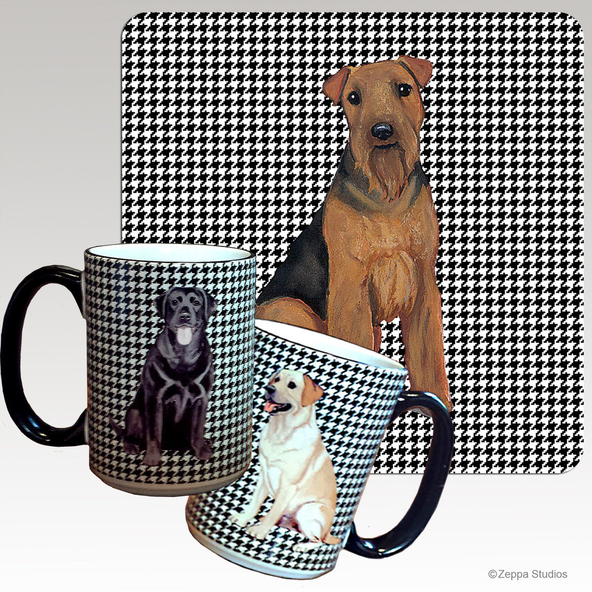 Welsh Terrier Houndzstooth Mug - Rectangle