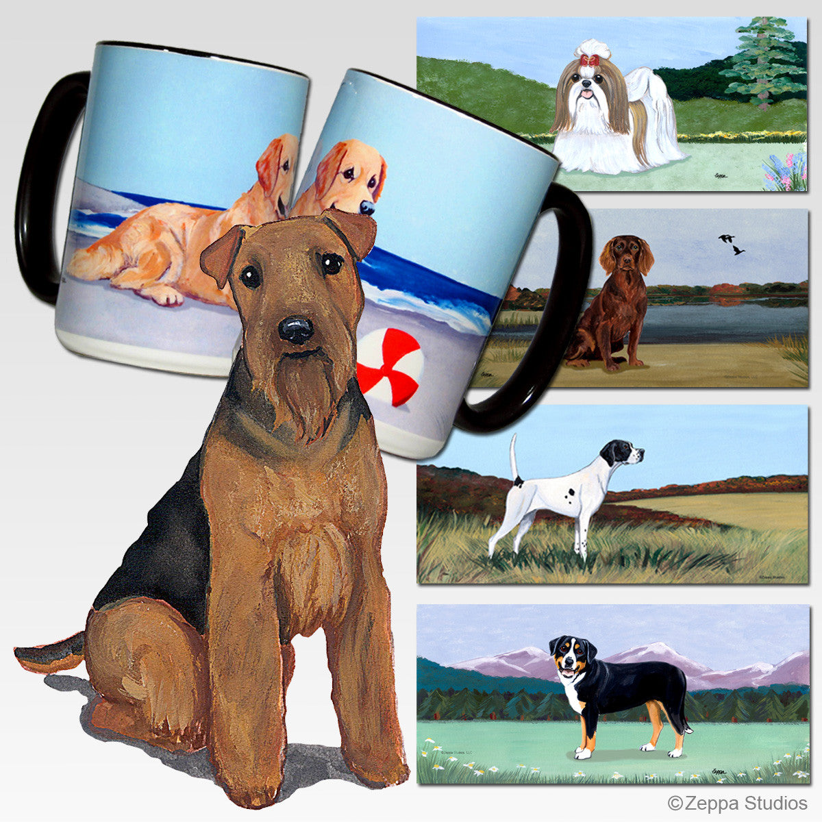 Welsh Terrier Scenic Mug - Rectangle