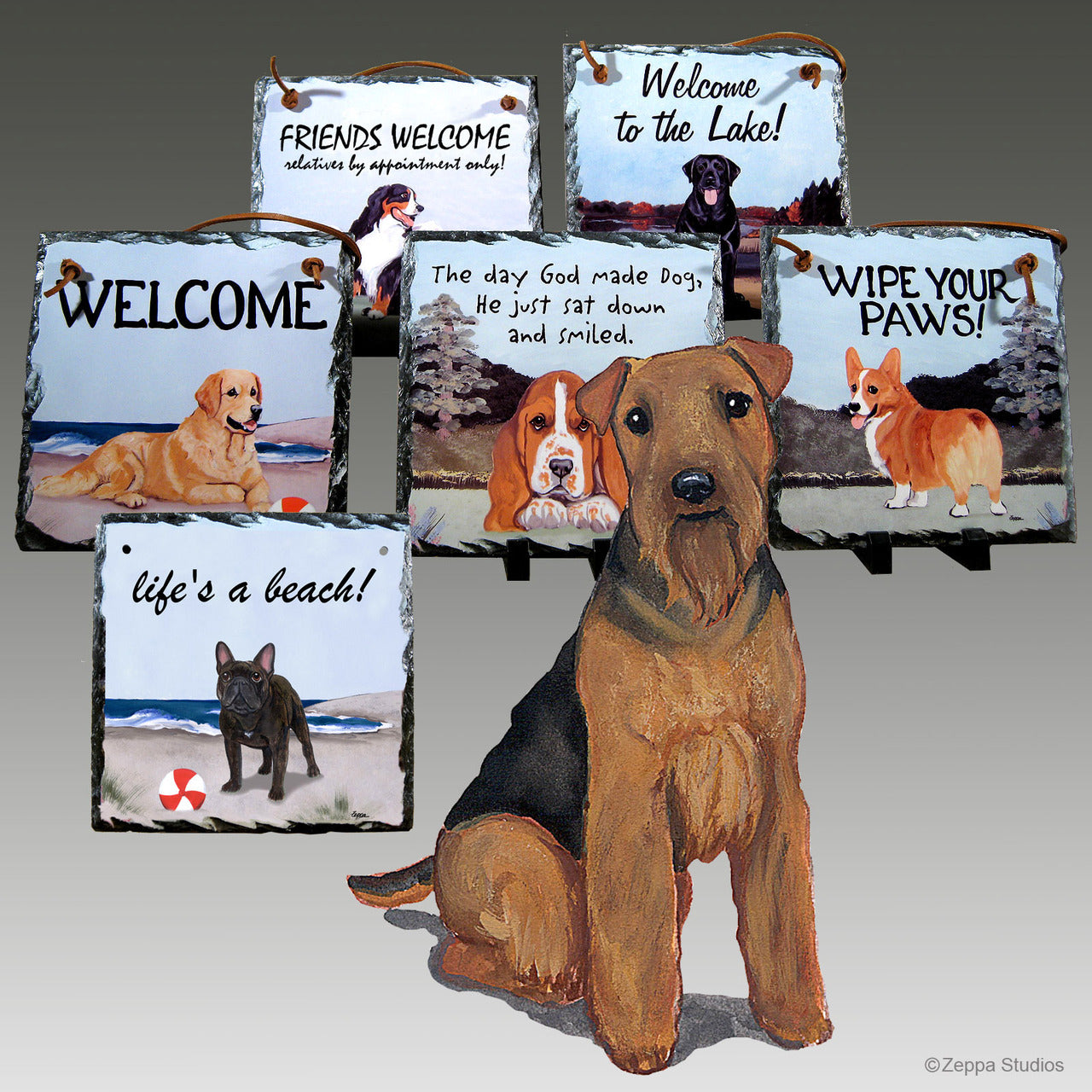 Welsh Terrier Slate Signs