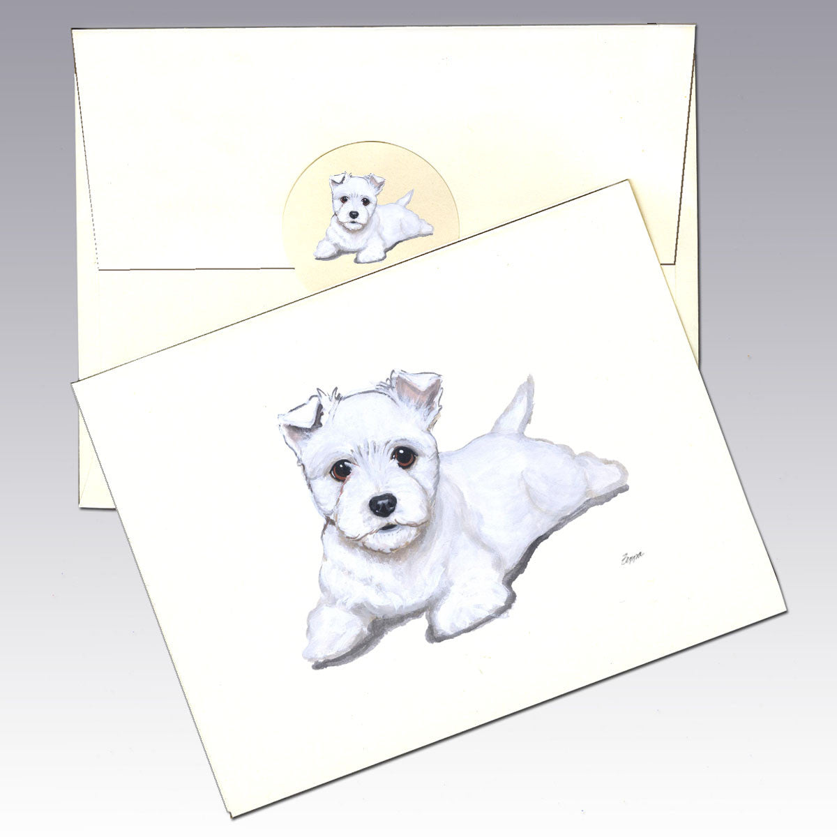 West Highland White Terrier Puppy Note Cards