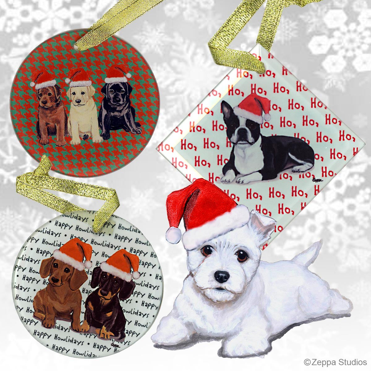 West Highland White Terrier Puppy Xmas Ornament
