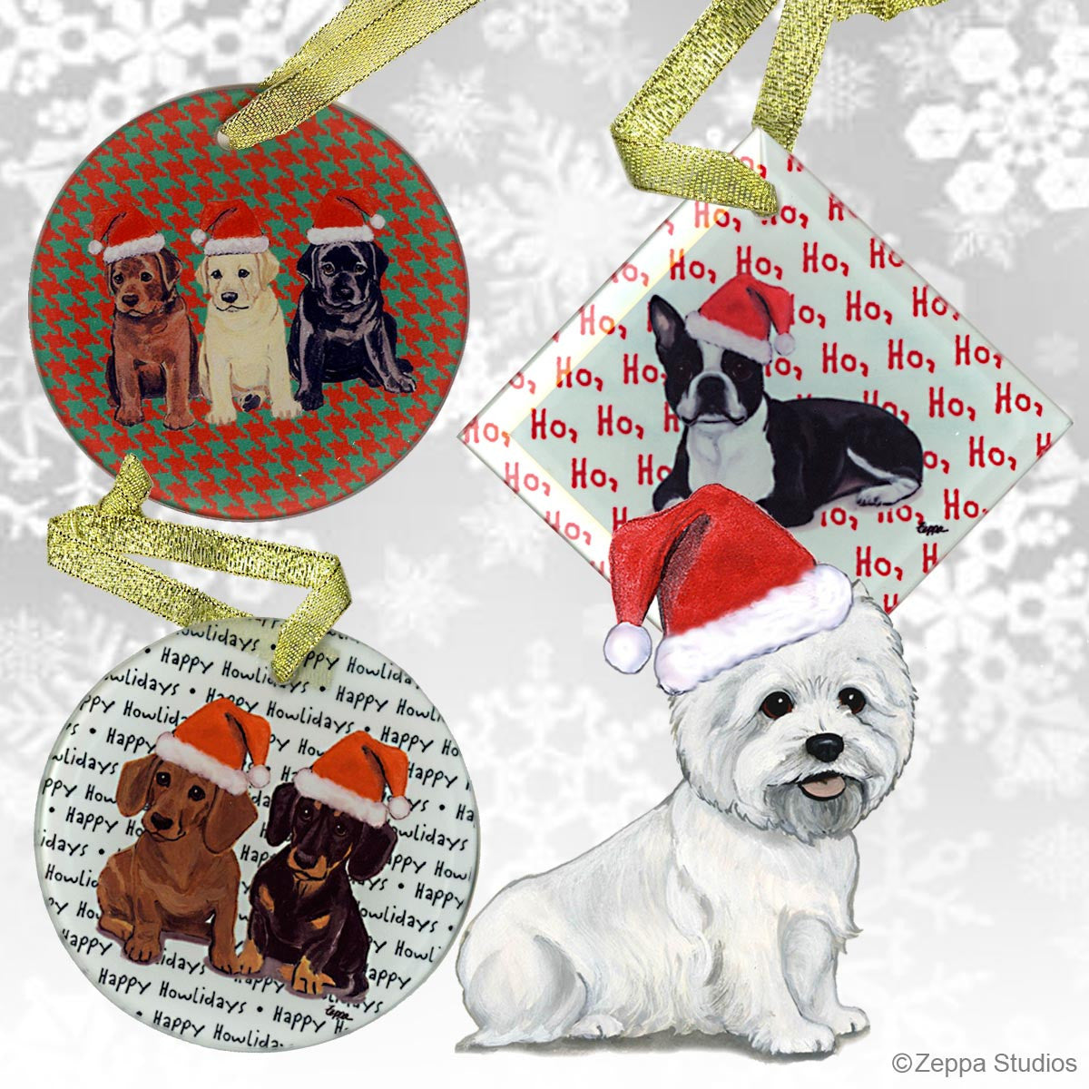 Sitting West Highland Terrier Christmas Ornament